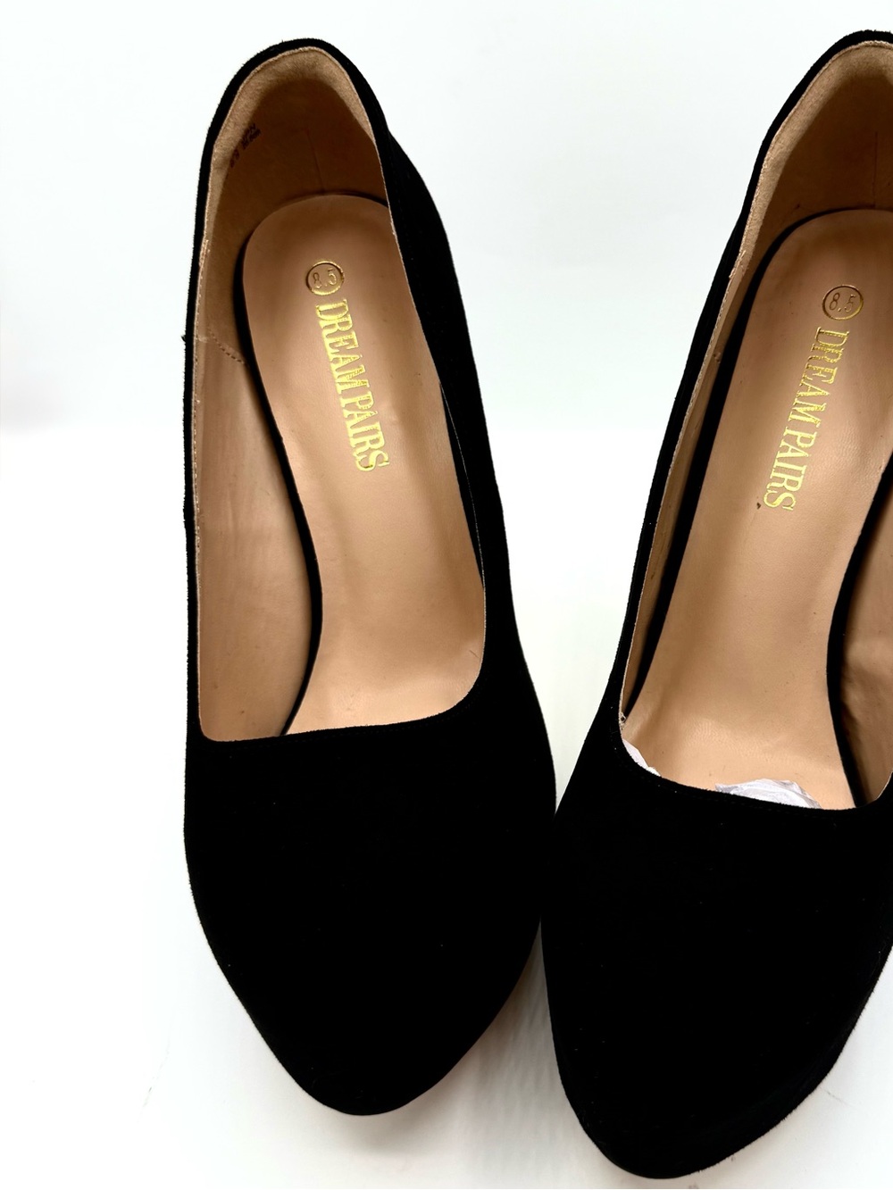 Dream Pairs Black Suede Pointed Stiletto Heels